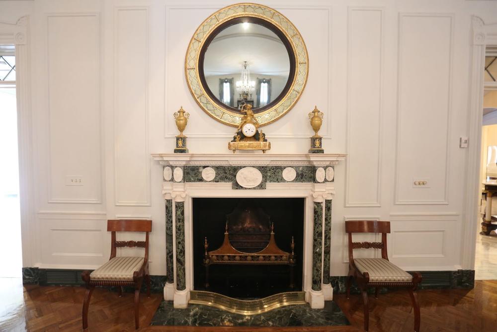 Dining room fireplace